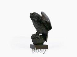 Antique French Bronze Sculpture Hibou Owl by Antoine-Louis Barye & Barbedienne