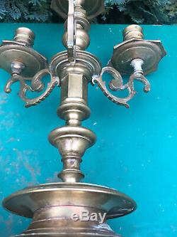 Antique French Candlestick Candélabre Bronze Louis XIII Haute Epoque Bougeoir