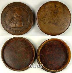 Antique French Carved Snuff Box, RARE Louis XVIII Profile in Bas Relief c. 1820s