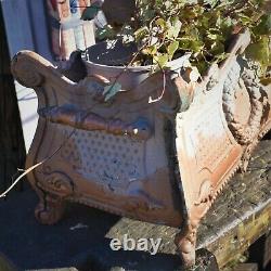 Antique French Cast Iron Planter Ornate Louis Philippe French Revival Trough