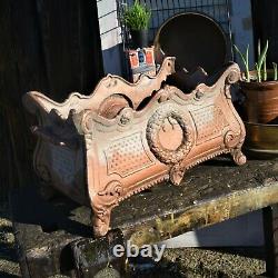 Antique French Cast Iron Planter Ornate Louis Philippe French Revival Trough
