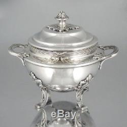 Antique French Christofle Gallia Silver Plate Sugar Bowl Louis XVI Style
