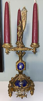 Antique French Clock & Candelabra Set in the Style of Louis XV STUNNING