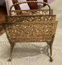 Antique French Dore Bronze Reticulated Letter Holder Stand Outstanding Quality