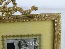 Antique French Double Miniature Picture Frame Gilt Bronze Louis XVI Style