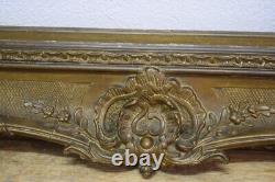 Antique French Elegant Solid Wood Stucco Frame Louis XV Rocaille Style 19th C