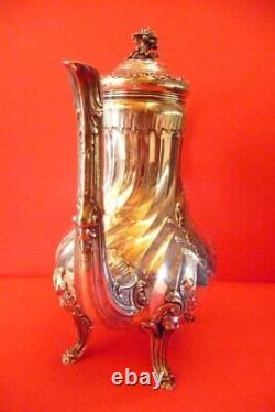 Antique French Emile Puiforcat Sterling Silver Teapot Louis XV Style Circa 1880s