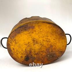 Antique French Empire Style Iron Yellow Painted Toleware Monteith c. 1920