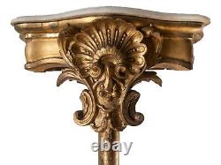 Antique French George III Marble top pier Console Table Louis XV gilded wood 18
