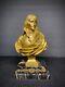 Antique French Gilded Bronze Bust Art Sculpture Young Napoleon Charles Corbet