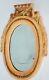 Antique French Gilded Wood Mirror A Fronton Louis Xvi Style