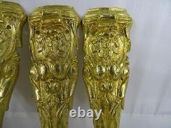 Antique French Gilt Bronze Furniture Hardware Decorative Furnishing 4 pcs