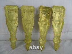 Antique French Gilt Bronze Furniture Hardware Decorative Furnishing 4 pcs