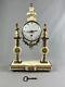 Antique French Gilt Bronze & Marble Pendulum Clock Signed Lamie A Paris 18th Cen