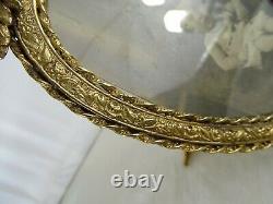 Antique French Gilt Bronze Picture Frame Louis XVI Style Heart-Shaped