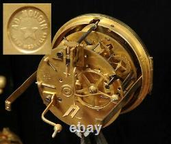 Antique French Gilt Bronze Rococo Clock by Louis Japy and Henri Riondet Paris