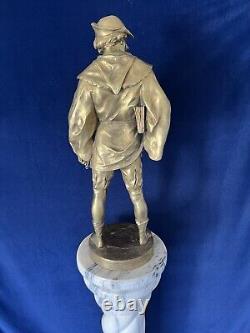 Antique French Gilt Bronze Sculpture By Emilie Louis Picault(1833-1915)