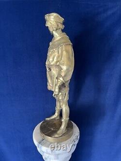 Antique French Gilt Bronze Sculpture By Emilie Louis Picault(1833-1915)