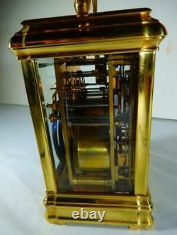 Antique French Grand Sonnerie Carriage Clock 1/4 h rep 8 day Louis Fernier alarm