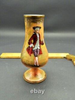 Antique French Hand Painted Enamel Vase Louis XVI Style 18th C Signed ArtistVIPS