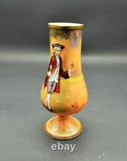 Antique French Hand Painted Enamel Vase Louis XVI Style 18th C Signed ArtistVIPS