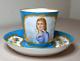 Antique French Handpainted Porcelain Cup Saucer Portrait Louis Xvii Dauphin 1781