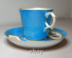 Antique French Handpainted Porcelain Cup Saucer Portrait Louis XVII Dauphin 1781