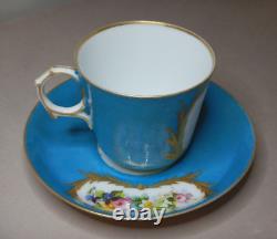 Antique French Handpainted Porcelain Cup Saucer Portrait Louis XVII Dauphin 1781