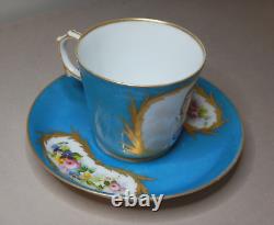 Antique French Handpainted Porcelain Cup Saucer Portrait Louis XVII Dauphin 1781