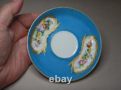 Antique French Handpainted Porcelain Cup Saucer Portrait Louis XVII Dauphin 1781