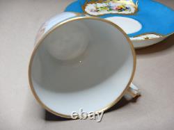 Antique French Handpainted Porcelain Cup Saucer Portrait Louis XVII Dauphin 1781