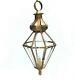 Antique French Lantern Toleware Louis Xiv Style Golden Crown Top Octagonal