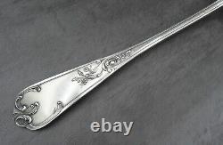 Antique French Large Soup Ladle Serving Cutlery Silver Plate Marly Louis XIV