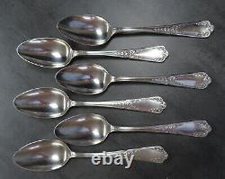 Antique French Large Spoons Silver Plated Laurel Leaf ERCUIS LOUIS XVI Cutlery