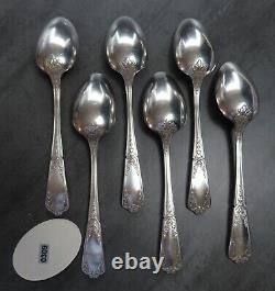 Antique French Large Spoons Silver Plated Laurel Leaf ERCUIS LOUIS XVI Cutlery