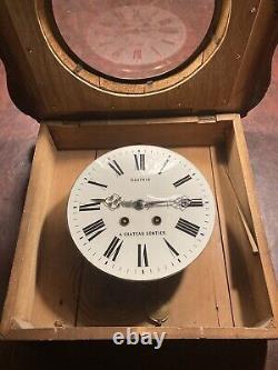 Antique French Louis III Wall Clock Picture Frame Bakers Dauphin Chateau 1800s