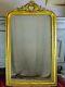 Antique French Louis Philippe Mirror With Gilded Frame And Crest 30 X 49¼