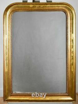 Antique French Louis Philippe mirror with gilt frame and mercury glass 25¼ x 35