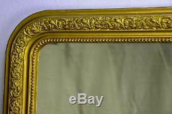 Antique French Louis Philippe mirror with gold frame