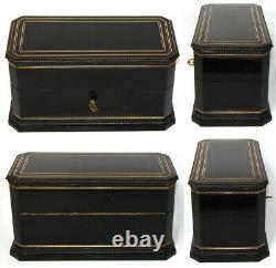 Antique French Louis Philippe to Napoleon III 12.5 Tea Caddy, Chest, Tea Boxes