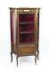 Antique French Louis Revival Parquetry Display Cabinet 1870