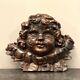 Antique French Louis Xiii Style Carved Wood Cherub Head Late 18th Century Rare