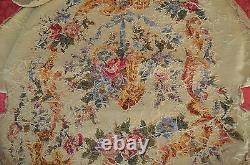 Antique French Louis XV Armchair Chair Tapestry Upholstery Tiny Cross Stitch n°1