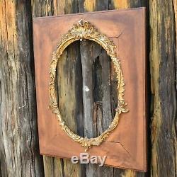 Antique French Louis XV Gilt Edged Decorative Frame Picture Fruitwood Medium