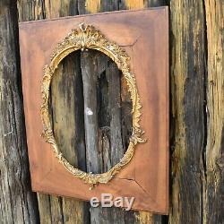 Antique French Louis XV Gilt Edged Decorative Frame Picture Fruitwood Medium