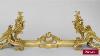 Antique French Louis Xv Style 19th Cent Gilt Bronze Chenet