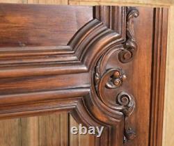 Antique French Louis XV Style Fireplace Surround/Mantel in Walnut