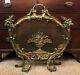 Antique French Louis Xv Style Gilt Bronze Dore Fireplace Screen