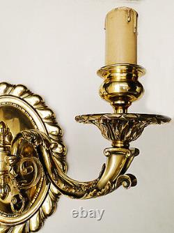 Antique French Louis XV style Pair of sconces Solid bronze
