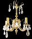 Antique French Louis Xv Style Bronze And Glass Chandelier